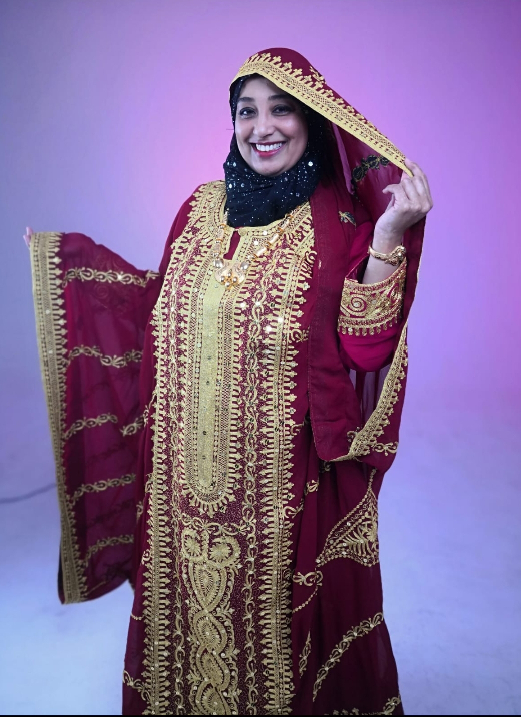 طريقة لبس ثوب النشل البحريني